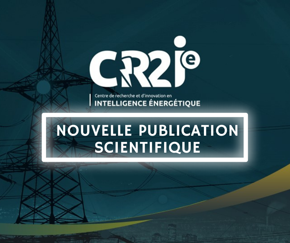 Nouvelle publication scientifique pour notre équipe de recherche